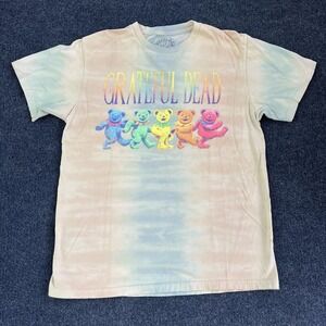 Grateful Dead Shirt Mens Small Tie Dye Dancing Bears Graphic Tee T-Shirt Music